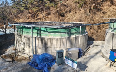 화진농장_기존 원형탱크에 산기시설, 고속산화기 설치
